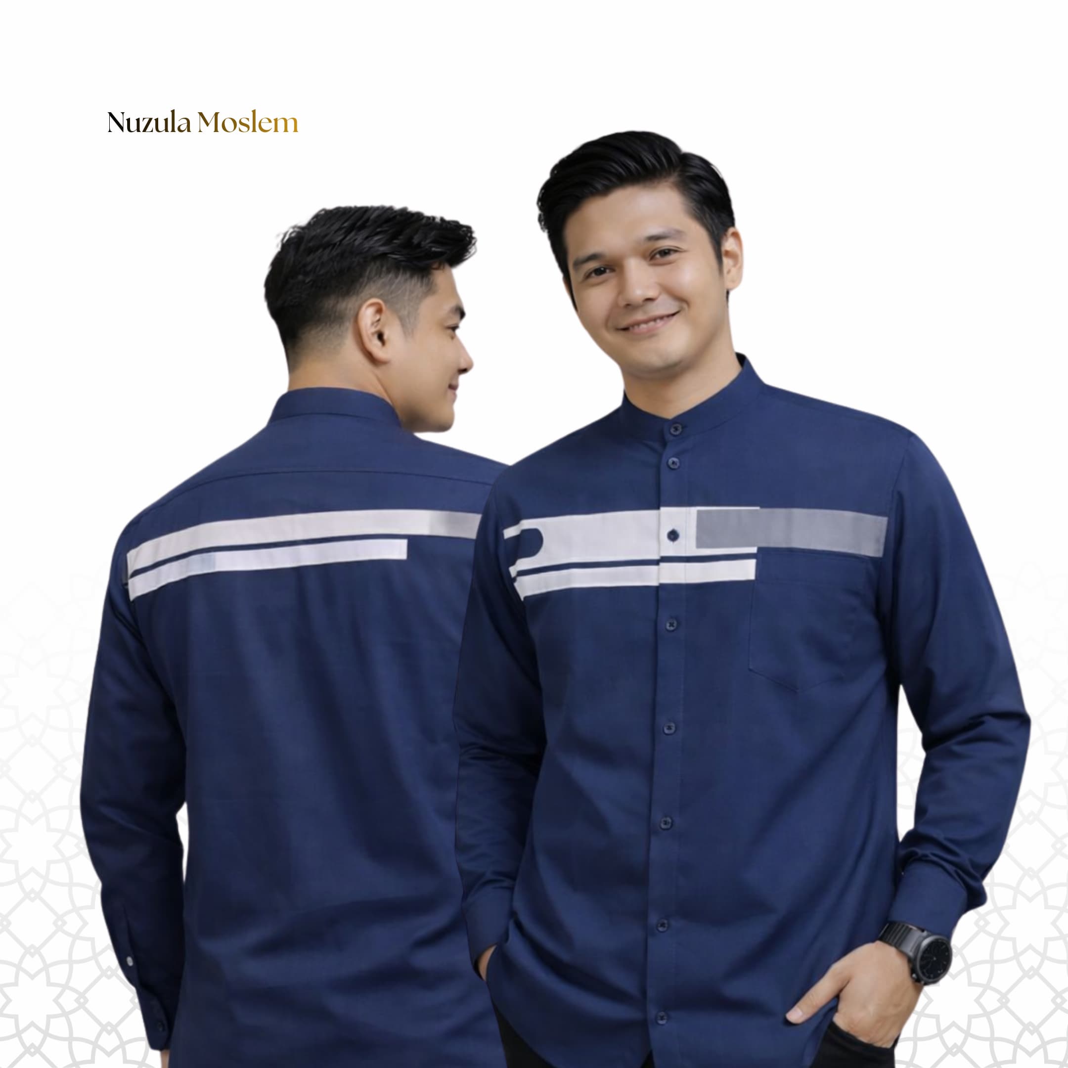 Kemeja Nuzula Navy